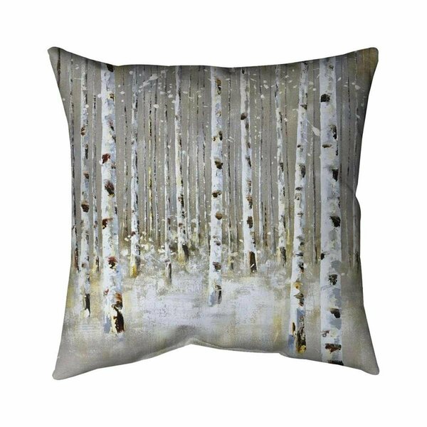 Fondo 20 x 20 in. Birch Forest by Winter-Double Sided Print Indoor Pillow FO2795714